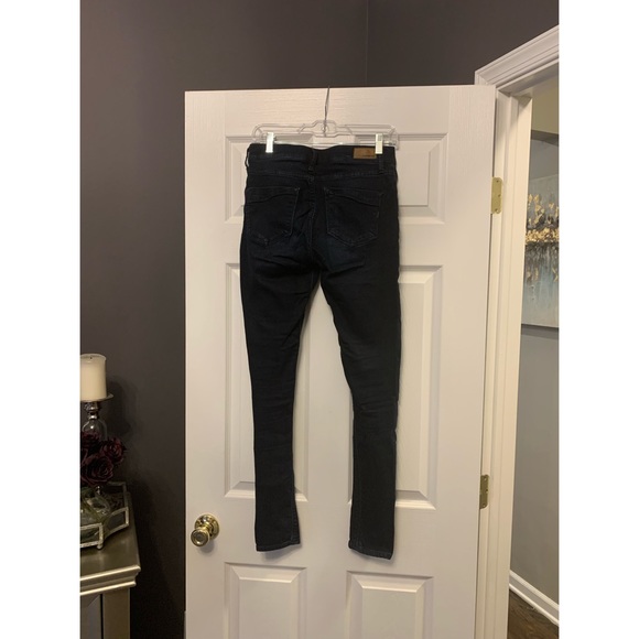 Express Supersoft Mid-Rise Dark Wash Jeans - Picture 4 of 5